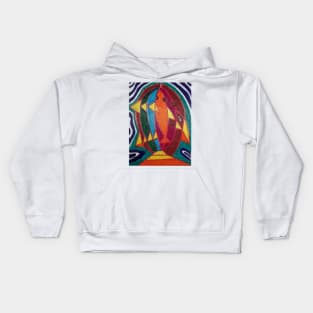 AB Dali fish - original work on soft wood Kids Hoodie